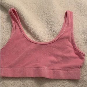 ZARA Pink Terrycloth Tank